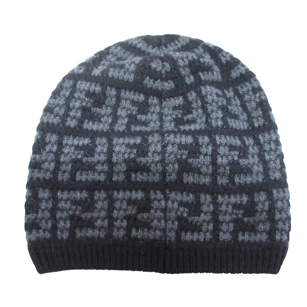 FENDI ウール ニット帽子 ズッカ柄 FENDI ウール ニット帽子 ズッカ柄