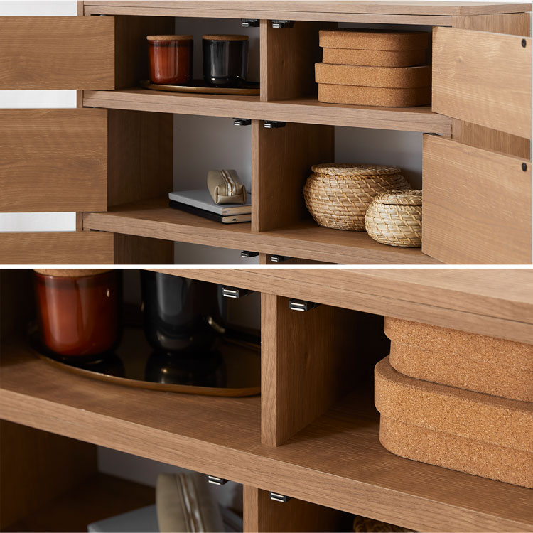 楽天市場】サイドボード オープンシェルフ 伸縮ラック リビングボード