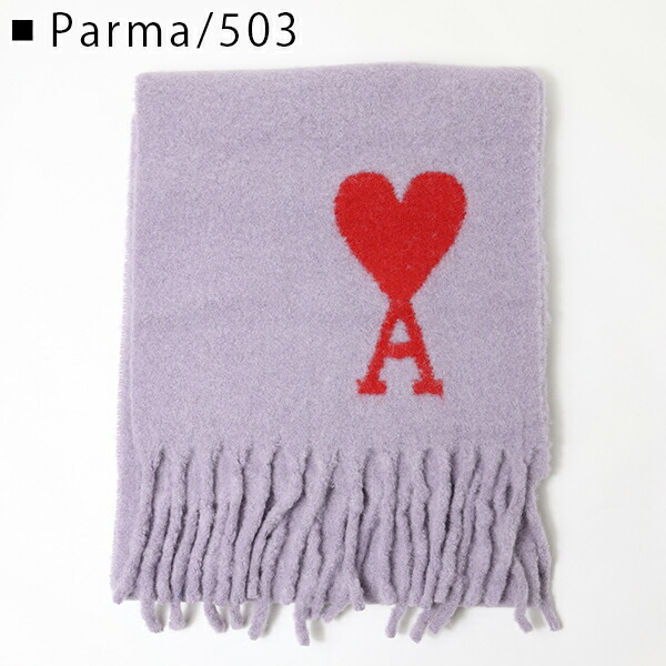 アミパリス ami paris ピンク ハート刺繍 マフラー ウィメンズ