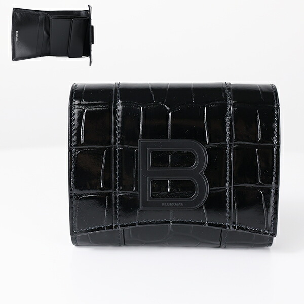 楽天市場】BALENCIAGA バレンシアガ 三つ折り財布 HOURGLASS Compact