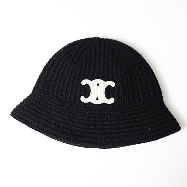 楽天市場】CELINE セリーヌ バケットハット Triomphe Cloche Beanie