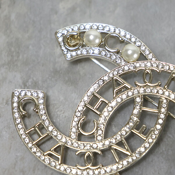 CHANEL / ブローチ/ココマーク/パール/服飾雑貨/GLD/レディース
