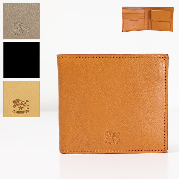 楽天市場】IL BISONTE イルビゾンテ Bi-Fold Wallet 二つ折り財布