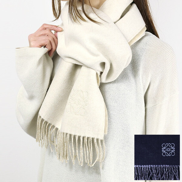 ロエベ マフラー フリンジ付き