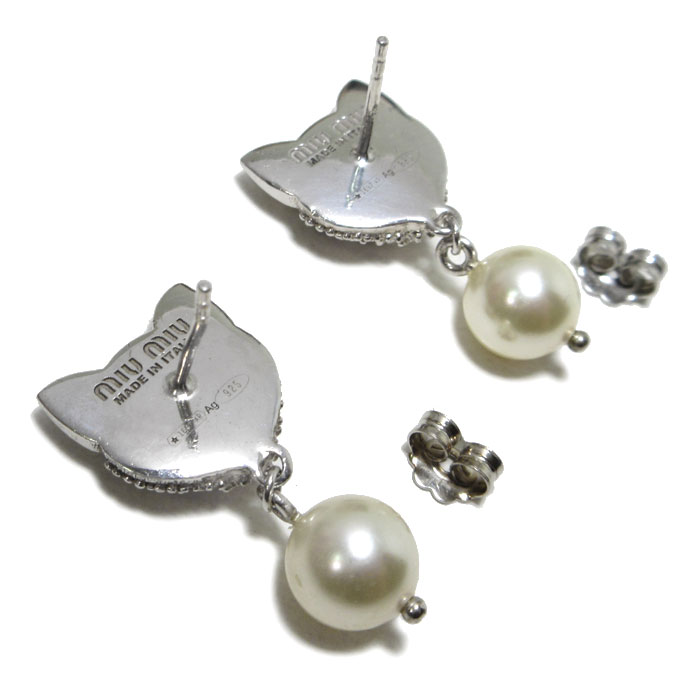 楽天市場】ミュウミュウ アクセサリー MIU MIU シルバー ライン