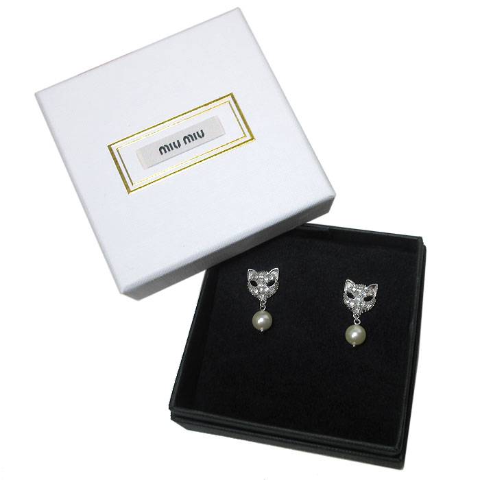 楽天市場】ミュウミュウ アクセサリー MIU MIU シルバー ライン