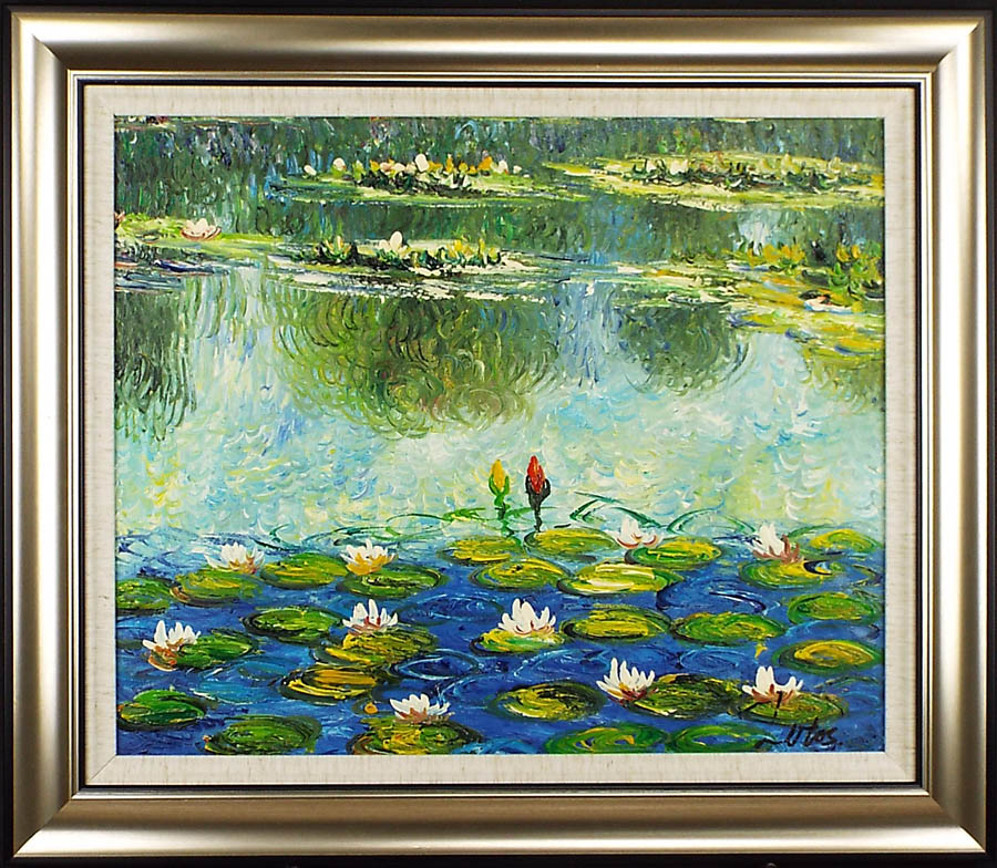 イタリア製 アート額 モネ 【睡蓮】 人気 イタリア 額絵 アート