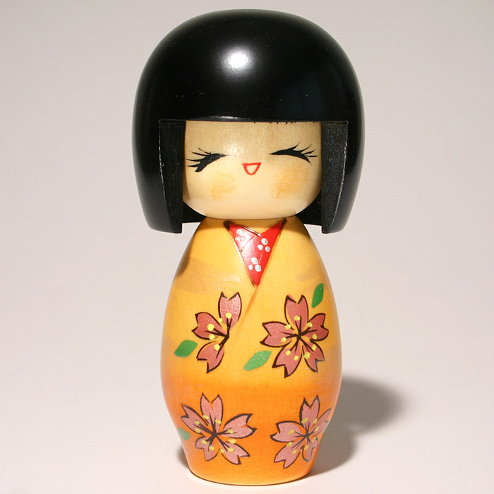 楽天市場】こけし 「桜々」 C278 創作こけし 置物 木製 お土産 日本製