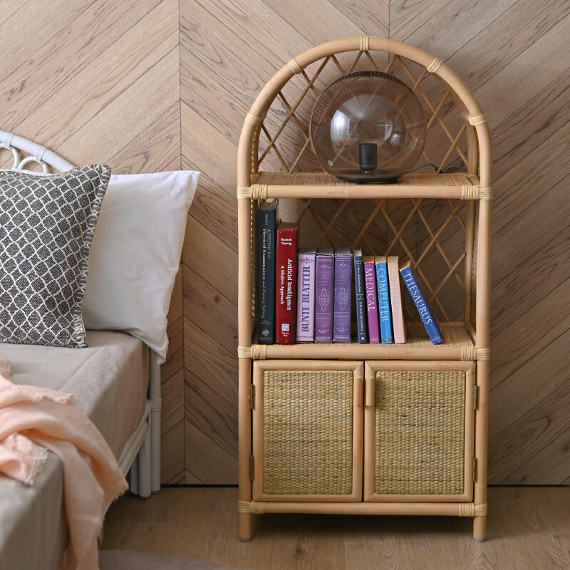 楽天市場】アジアン家具 ラタン チェスト オープンラック ラタンラック