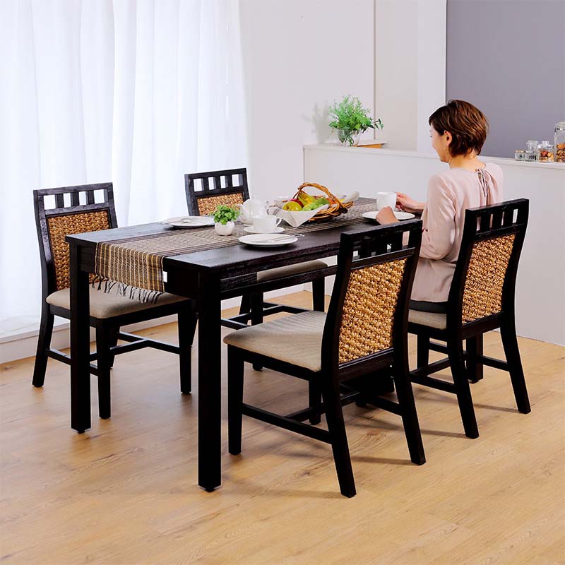 楽天市場】アジアン家具 ダイニングチェア 2脚セット 二個組 木製