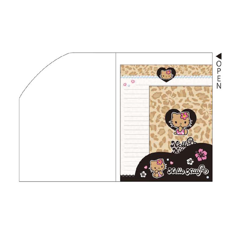 楽天市場】ハローキティ ダイカットケース付きレター レオパード