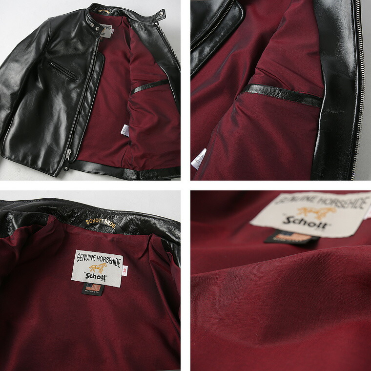 楽天市場】【ポイント10倍】Schott ショット 馬革 シングルライダース