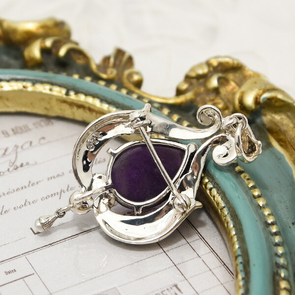 楽天市場】碌山 アメジスト シードパール ブローチペンダント 大粒