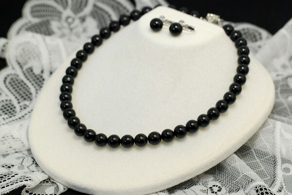 楽天市場】黒珊瑚 3点セット 揃いで役立つネックレス イヤリング 正絹