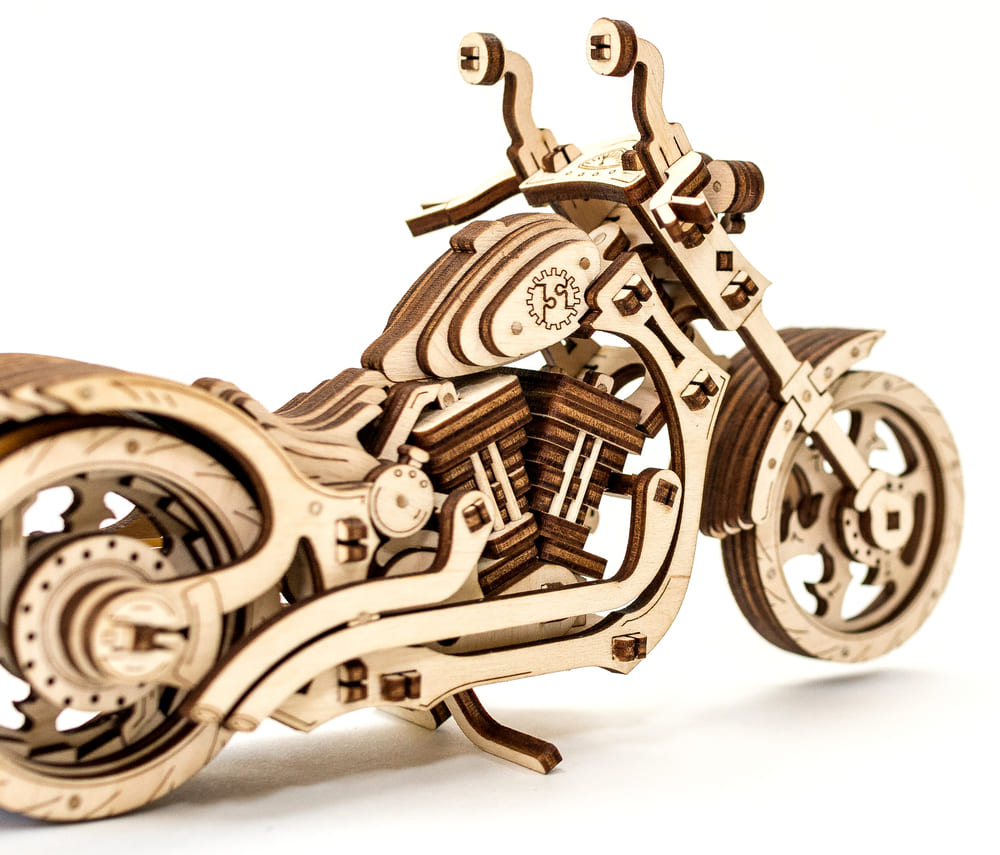 HARLEY DAVIDSON TOURING 木製オートバイパズル 工芸品 大人の休日