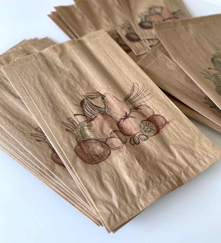 楽天市場】フランス雑貨 マルシェ袋 「お試し10種類50枚セット」野菜袋