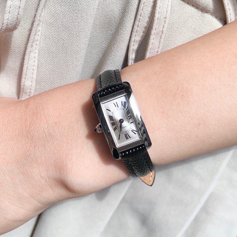 Cartier カルティエ タンクアメリカンミニ ベルト アリゲーター