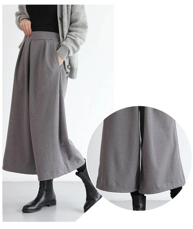 楽天市場】【半額クーポン対象】フロントタック ワイドパンツ ガウチョ