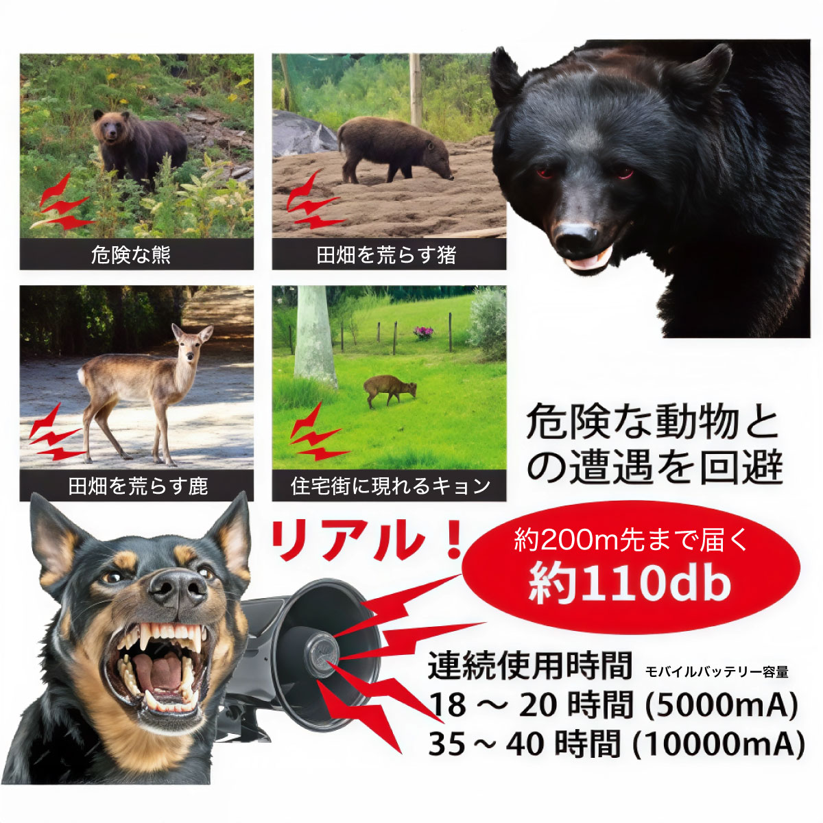 楽天市場】アイガーツール 熊鈴ホーン 電池BOX付き EDBL-HODB 熊よけ