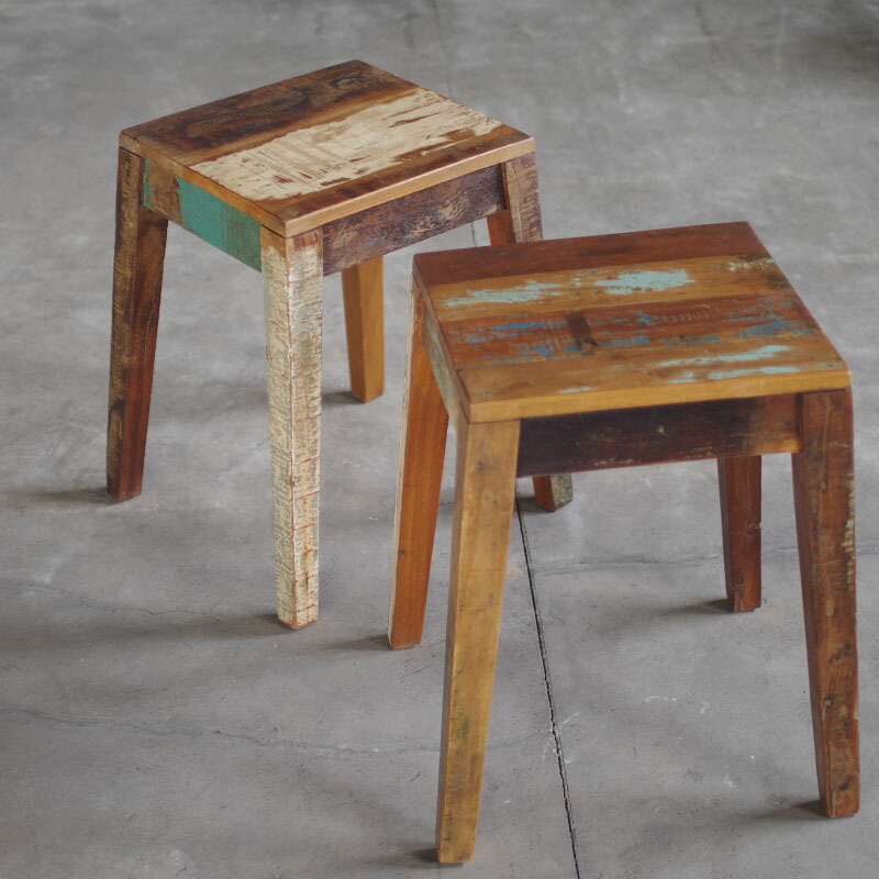 楽天市場】スツール 木製 アンティーク おしゃれ ウッドスツール 木
