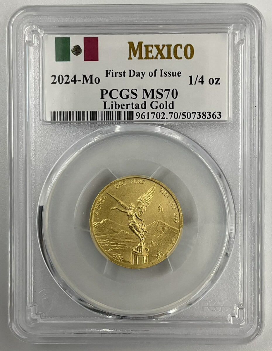 楽天市場】2024年 メキシコ リベルタード 1/4オンス 金貨 勝利の女神