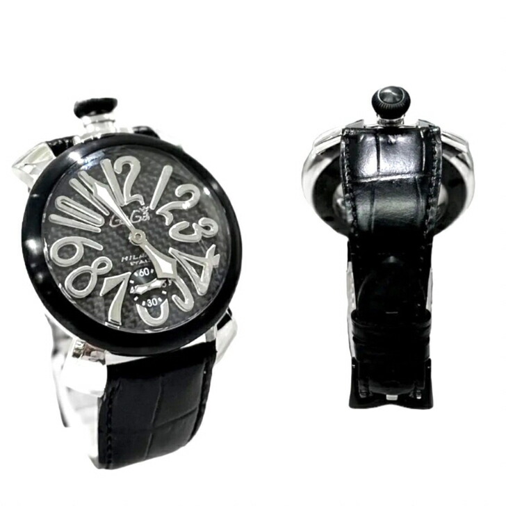 楽天市場】【中古】ガガミラノ マヌアーレ48mm 腕時計 手巻き カーボン
