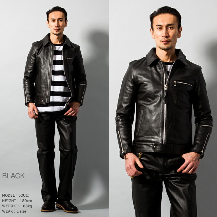 楽天市場】革ジャン レザージャケット シングルライダースジャケット