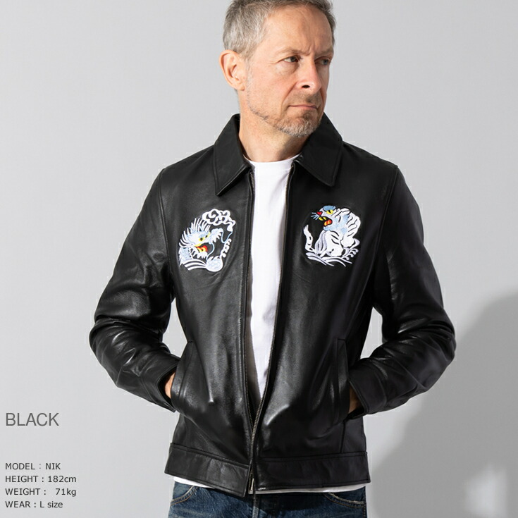 楽天市場】【30%OFFクーポン】Liugoo Leathers 本革 レザースカジャン