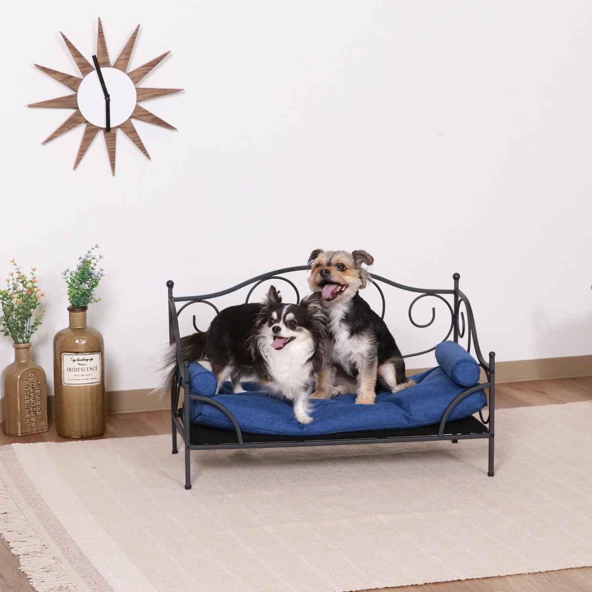 楽天市場】ペットベッド 幅69.5cm スチールフレーム クッション