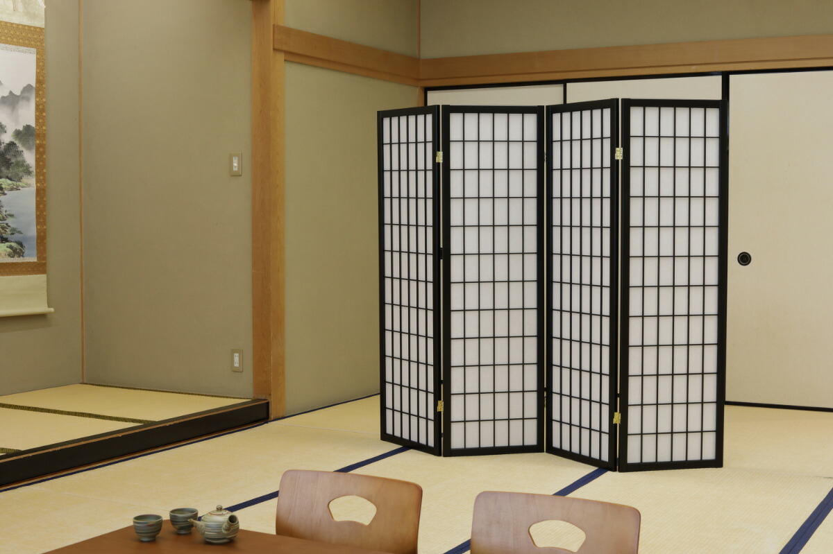 楽天市場】衝立 和風衝立 4連 こだま 高さ150cm （ パーテーション