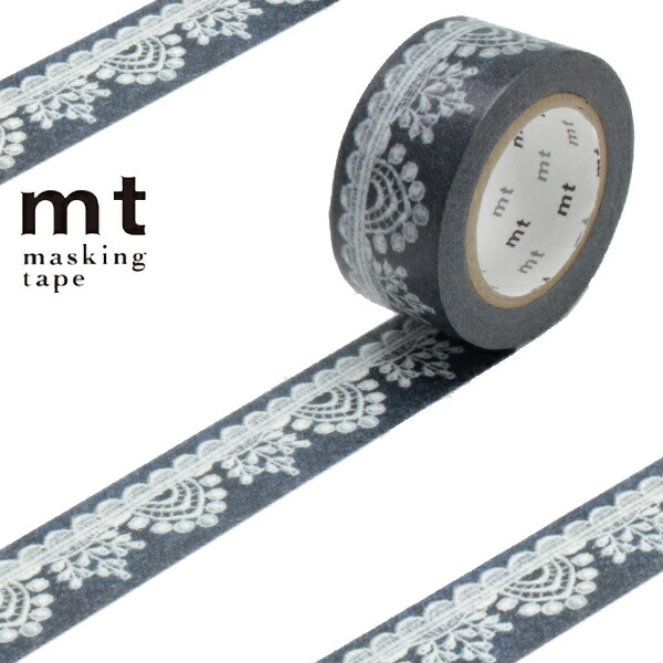 8701】海外 マステ 6m巻売り ラメ加工カッティング レース 6種類 8701
