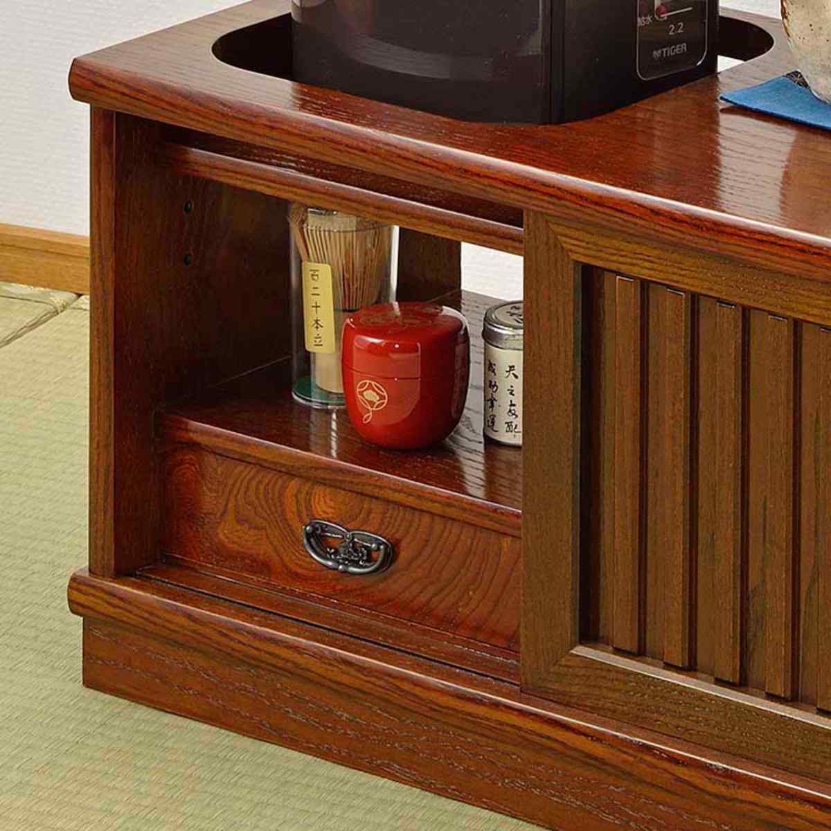 楽天市場】お座敷ワゴン けやき調 キャスター付 秋草 幅60cm （ 座敷