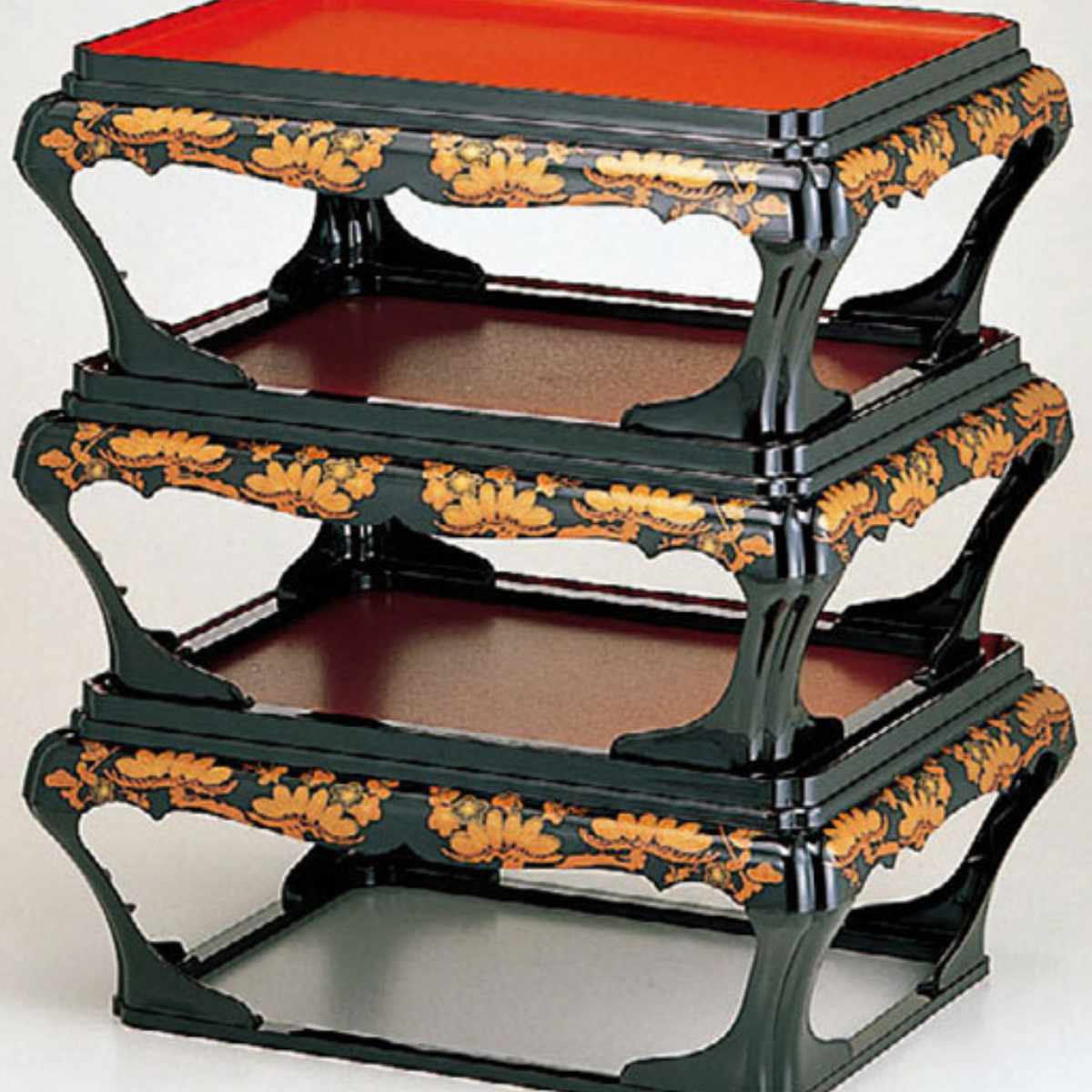 楽天市場】殿様膳 仁ノ膳 片面タイプ 足付 朱天金 お膳 業務用 （ 本膳