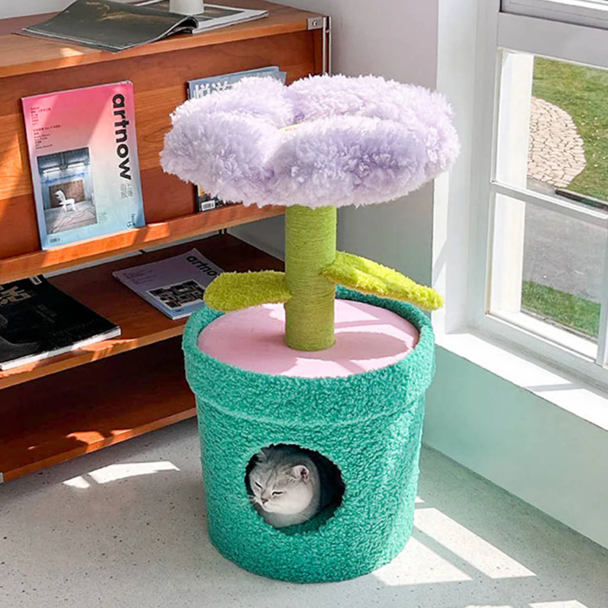 楽天市場】キャットタワー Pot Pet House PURPLE ZEZE 猫ハウス （ 猫