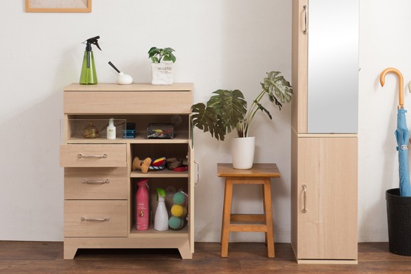 楽天市場】電話台 FAX台 幅60cm ルーター収納 キャビネット ナチュラル