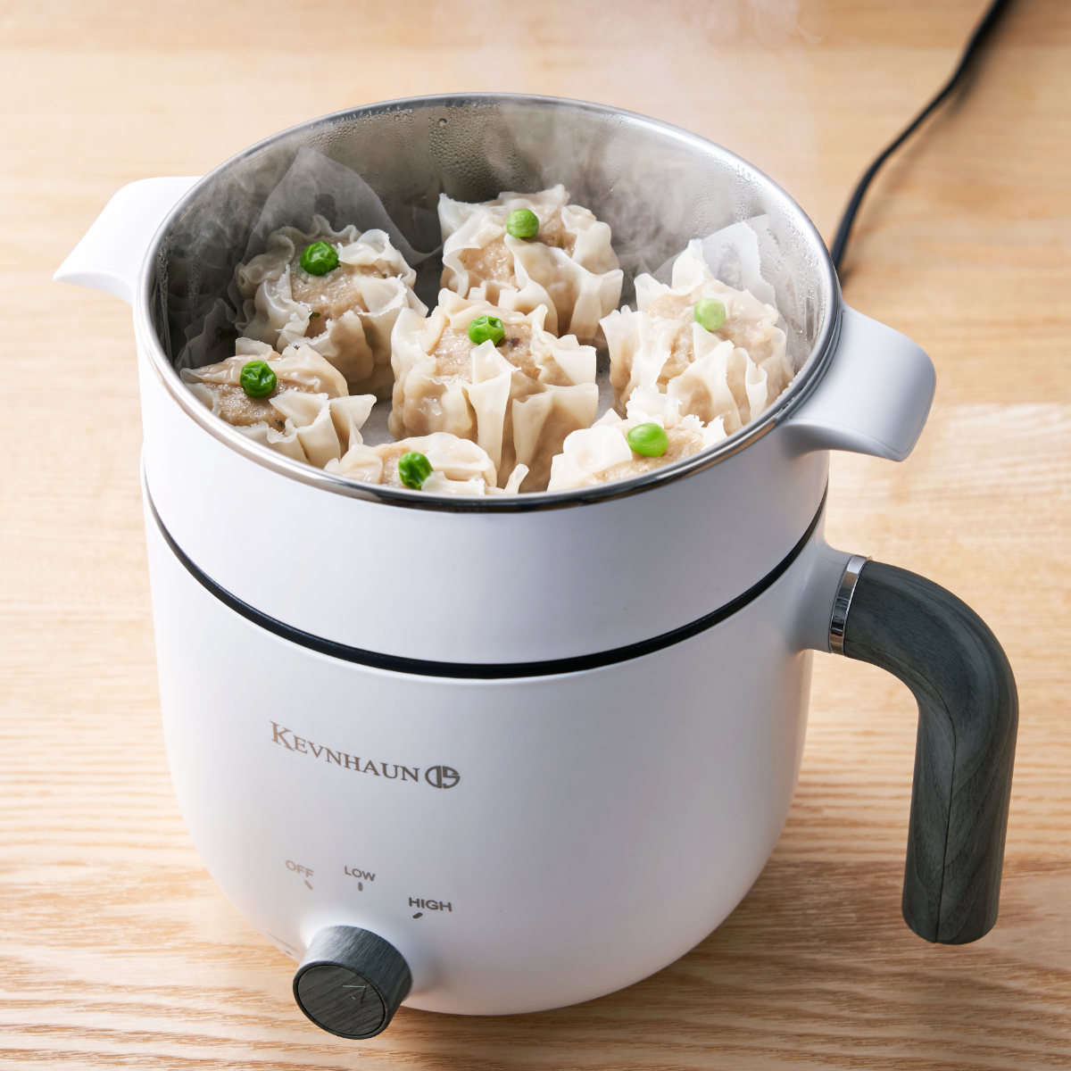 楽天市場】KEVNHAUN 電気マルチポット 1L 蒸し皿付き エッグスタンド