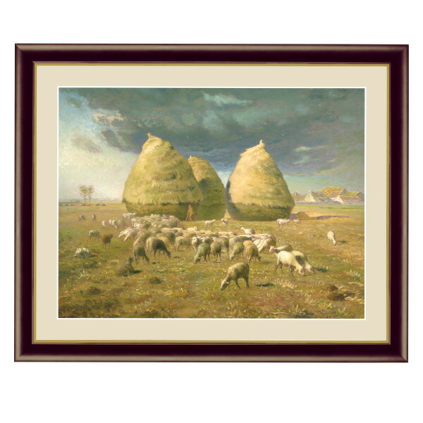 楽天市場】絵画 『秋：積み藁』 42×52cm ミレー 1874年 額入り 巧芸画
