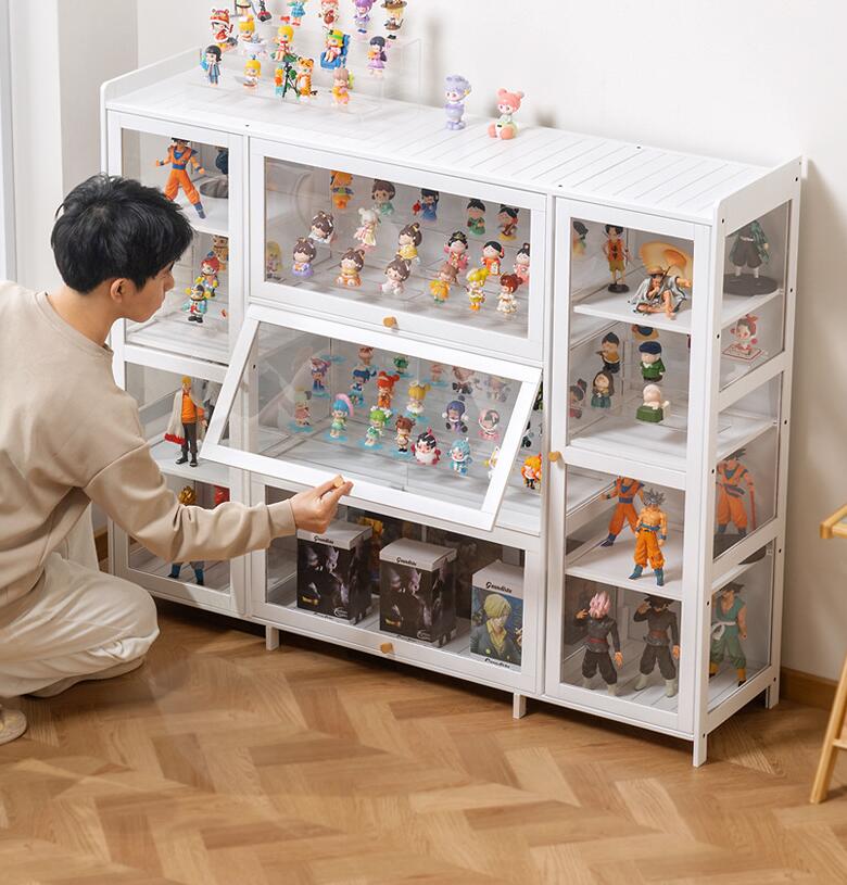 楽天市場】アクリル コレクションケース 上下スライド式扉 竹製 4層 5