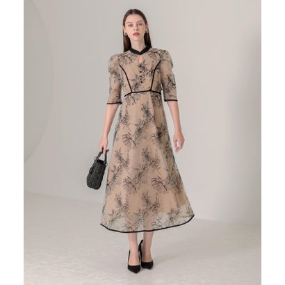 楽天市場】レジャ Leja 配色パピングプチハイネック花柄刺繍ラメレース