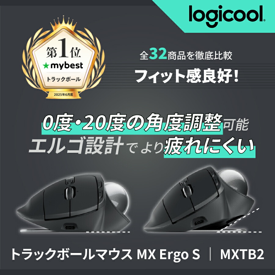 楽天市場】ロジクール ワイヤレスマウス トラックボール MX ERGO S