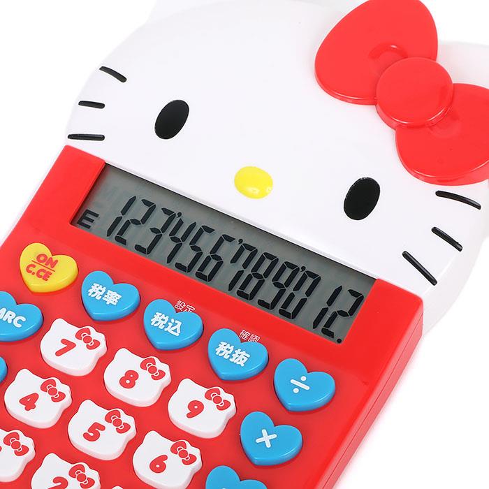 楽天市場】ハローキティ 電卓 フェイス形キー電卓 12桁表示 サンリオ