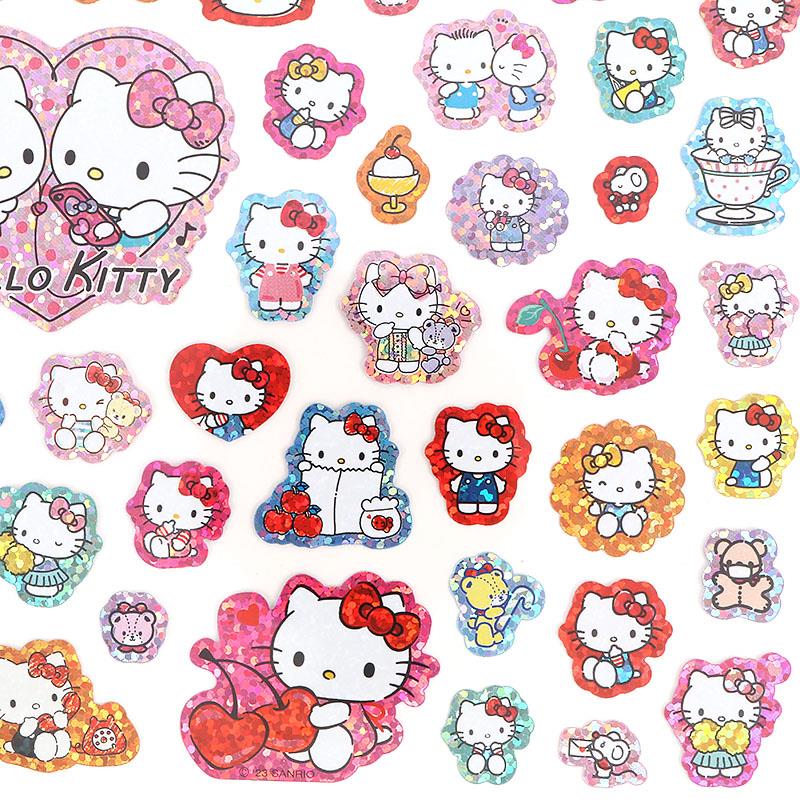 楽天市場】ハローキティ 100ピースシール ホログラム キラキラ 100