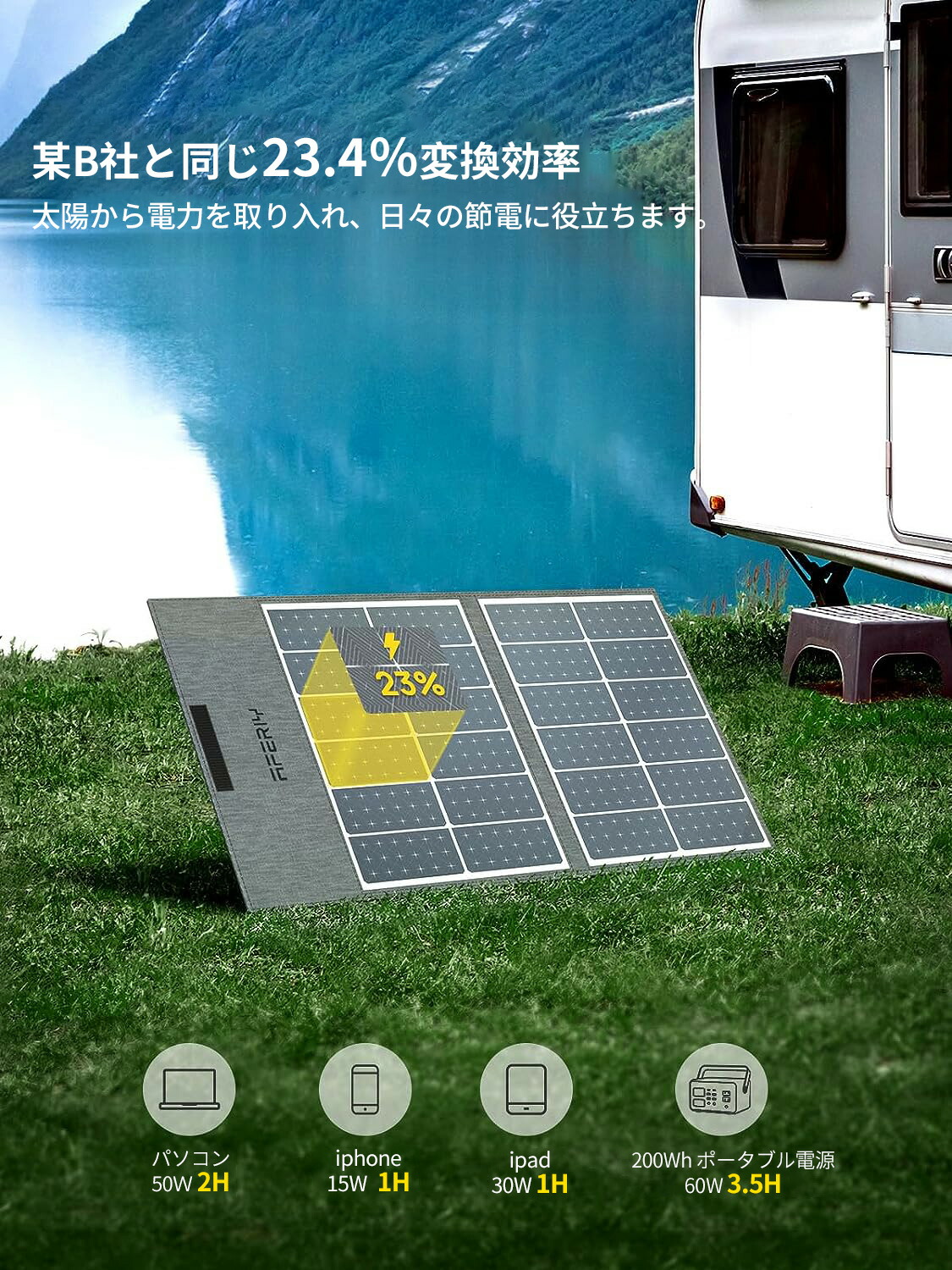 楽天市場】【エントリーでP2倍+17%OFF】AFERIY ソーラーパネル 100W