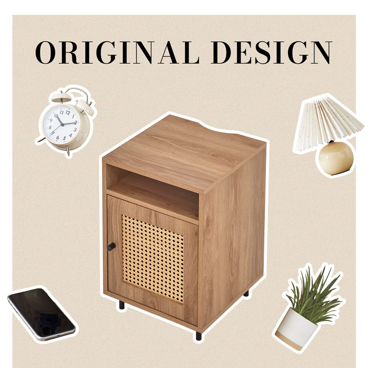 楽天市場】サイドテーブル ナイトテーブル ラタン調 テーブル ラック