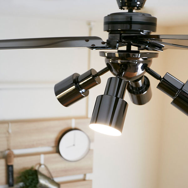 楽天市場】シーリングファンライト メタリック スタイリッシュ 照明 4