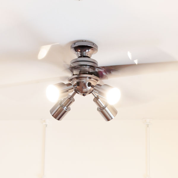 楽天市場】シーリングファンライト メタリック スタイリッシュ 照明 4