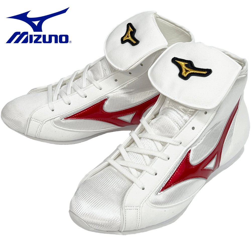Mizuno ボクシングシューズ 日本製 ホワイト/レッド 21gx230001