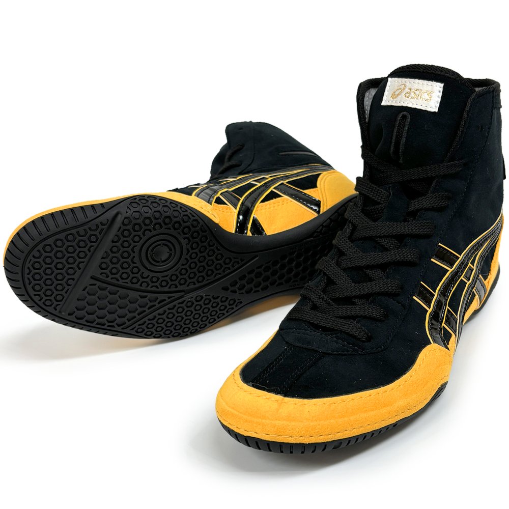 asics ボクシングシューズ ブラック/ブルー アシックスシューズ袋 楽天