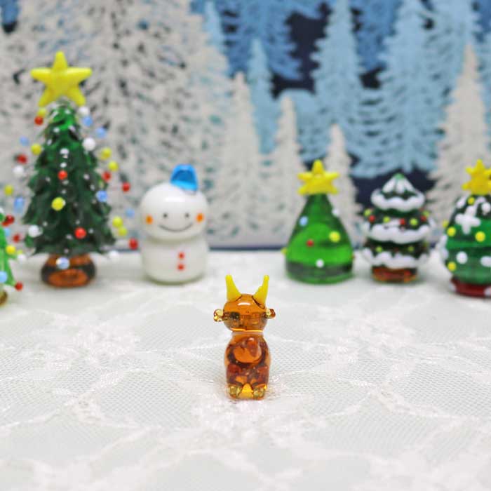 楽天市場】ガラス細工 トナカイさん(小)クリスマス トナカイ 雪