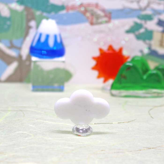 楽天市場】ガラス細工 雲 雲 くも 天気 気象 自然 ミニチュア ガラス